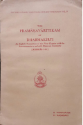 Pramanavarttikam of Dharmakirti Dharmakirti